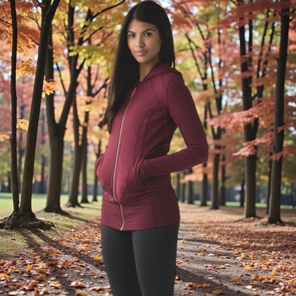 Lululemon Daily Practice Jacket in Wine Berry Sz 4 - Picture 1 of 15